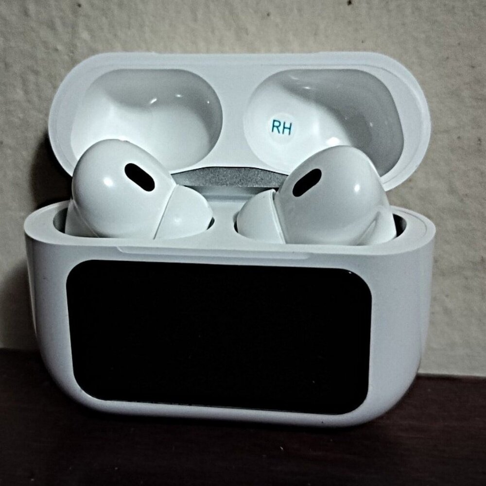 wireless earbuds noise canceling with smart touchscreen case